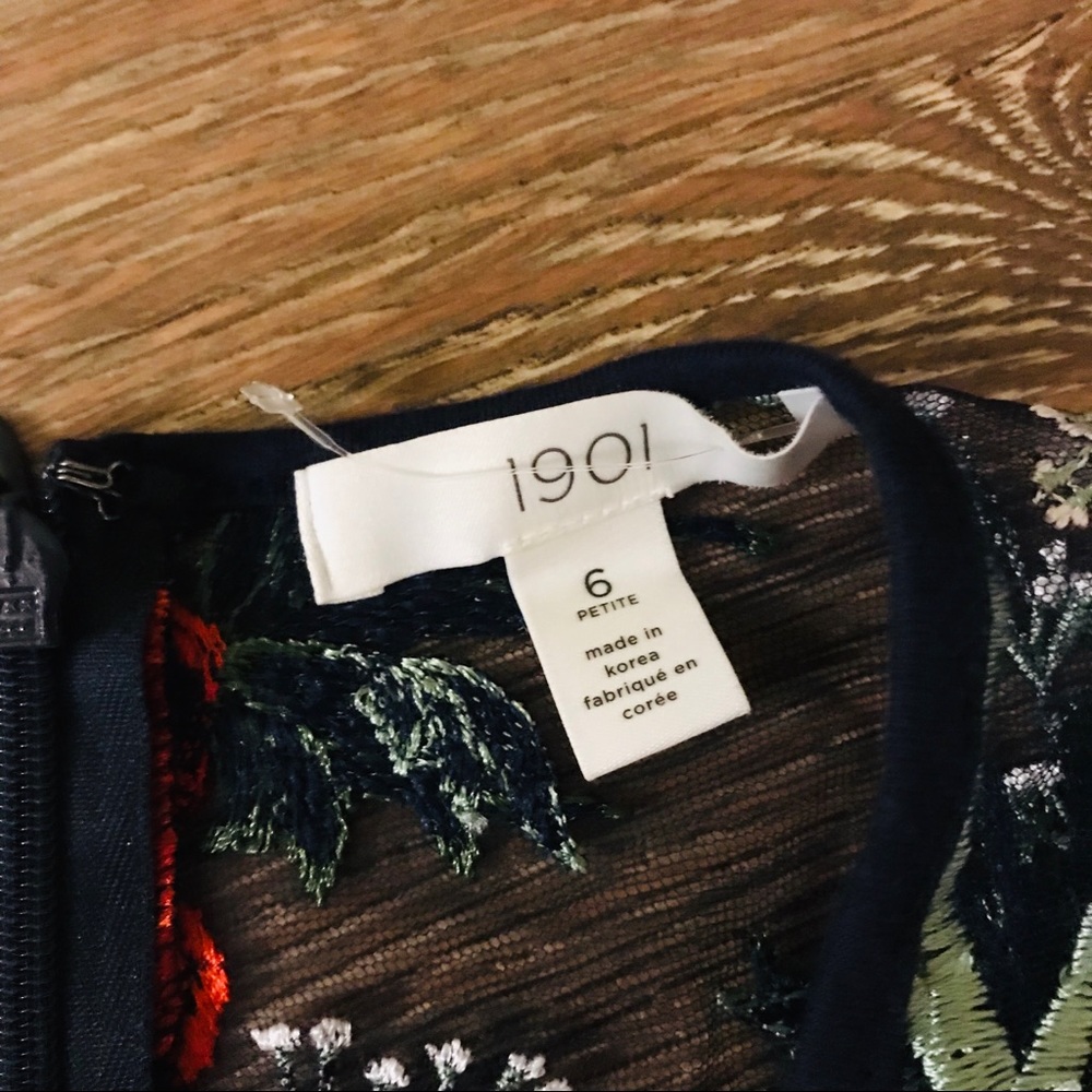 1901 embroidered mesh dark floral dress 6 - Picture 4 of 8